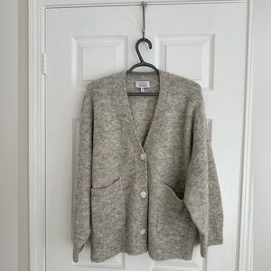 & other stories Alpaca wool blend cardigan in light grey, size M